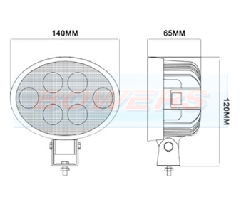 Oval LED Work Light BOW9992047 Schematic