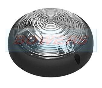 FT-160 Large Round Black LED Interior Light (Switched)