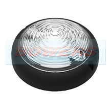 Large Black Round 12v/24v LED Interior Light