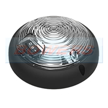 Large Black Round 12v/24v Switched LED Interior Light