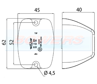 Sim 3199 Red/White/Amber LED Outline Marker Light Schematic