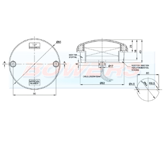 Luxvision 95mm Round LED Light Schematic