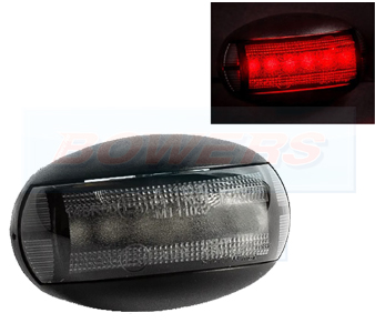 Smoked Oval Red LED Marker Light FT-067CLEDDARK