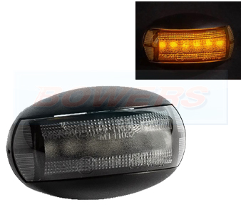 Smoked Oval Amber LED Marker Light FT-067ZLEDDARK