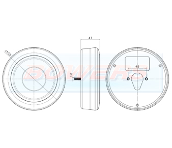 FT-313/314 LED Rear Combination Light Surface Schematic