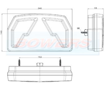 LED Rear Trailer Combination Light FT-371 Schematic