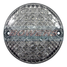 Luxvision 24v 95mm Round Clear Lens Red LED Stop/Tail Light