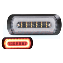 Dual Function LED R65 Amber Strobe Warning Light + Halo Red Rear Marker Light