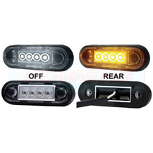 Easy Fit Slim White And Amber Dual LED Marker Light For Truck & Van Bars