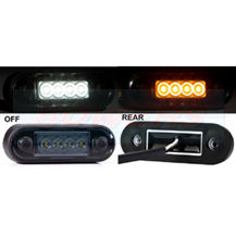 Smoked/Dark Easy Fit Slim White And Amber Dual LED Marker Light For Truck & Van Bars